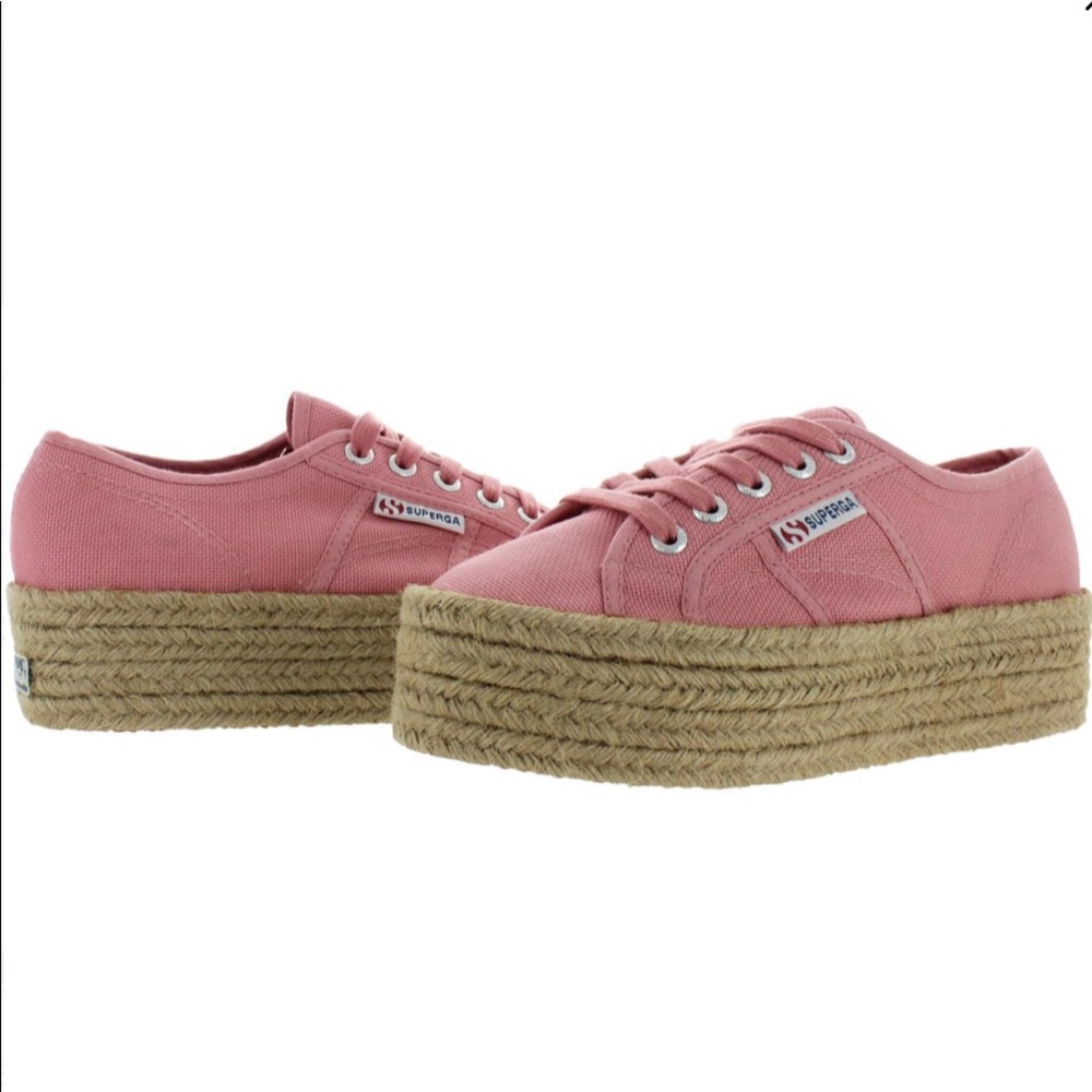 SUPERGA platform espadrilles **FIT LIKE SZ 7**
